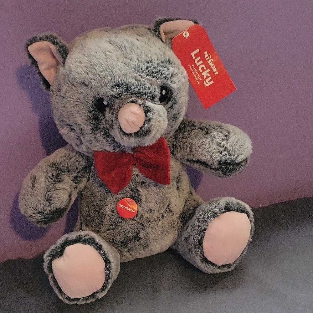 Gund Plush Bear with Red Bow